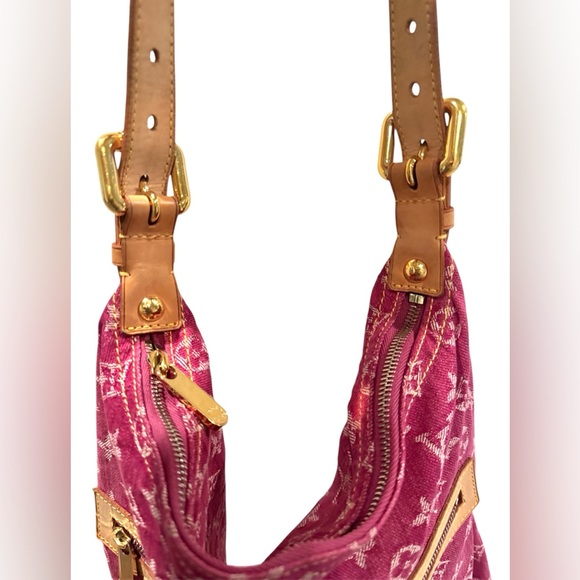 Louis Vuitton Pink Monogram Denim Baggy GM Shoulder Bag - Picture 5 of 11